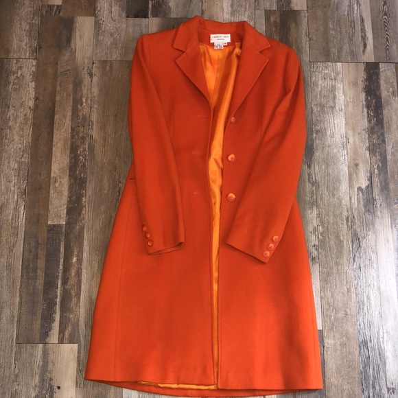 Charles Gray orange coat. Size 4 wool/cashmere. - Picture 1 of 5